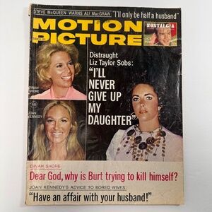 Vintage 1970s Motion Picture Magazine – March Issue | Liz Taylor Cover